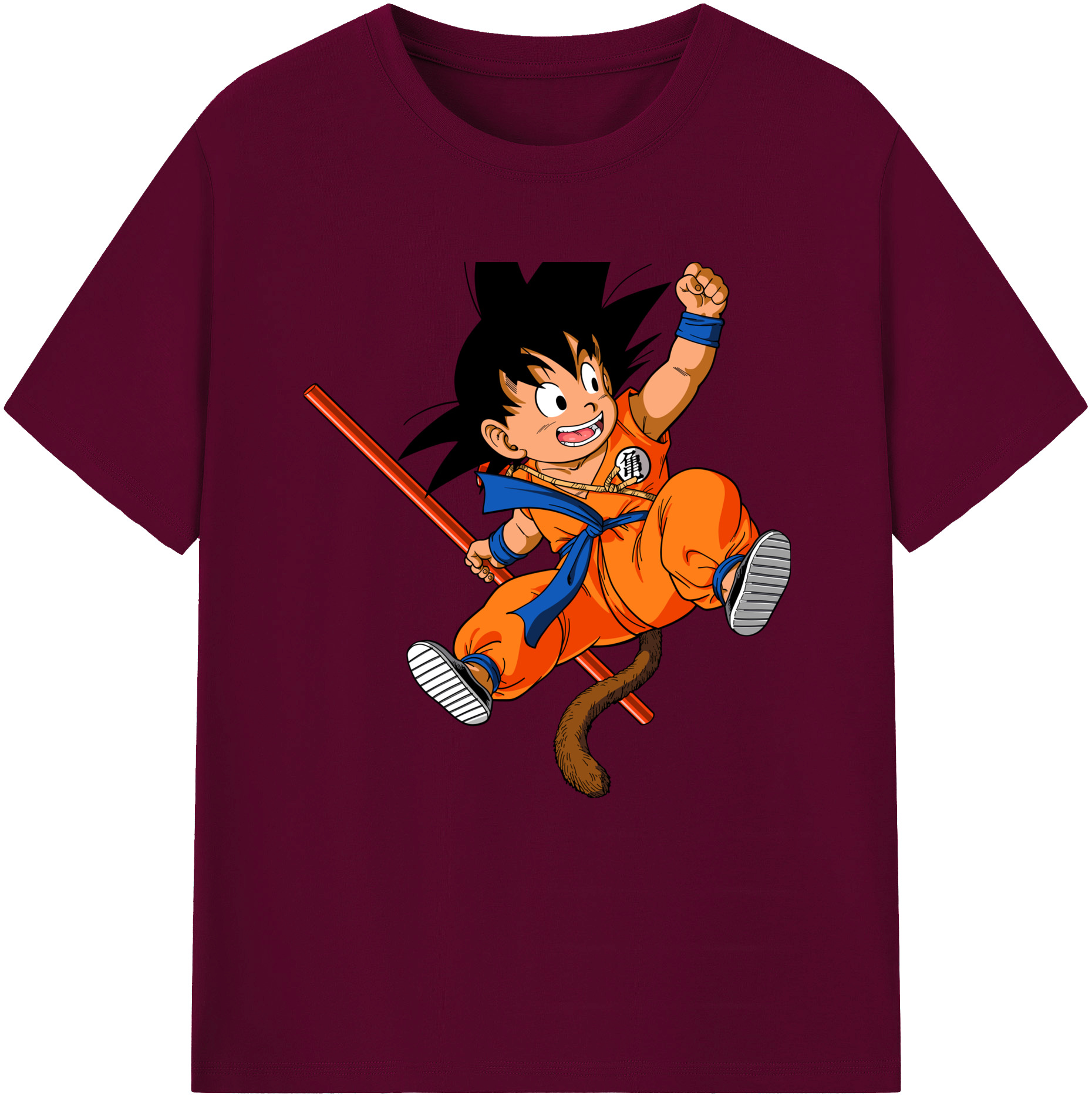 （画像用） ドラゴンボール 孫悟空（そん ごくう）Son Goku カカロット DRAGON BALL Kakarotto レディースカジュアルプリントTシャツ（綿100％）